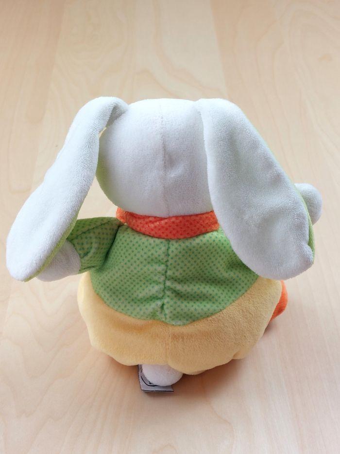 Doudou lapin boule jaune vert orange chat souris brodé écharpe Mots d'enfants - photo numéro 2