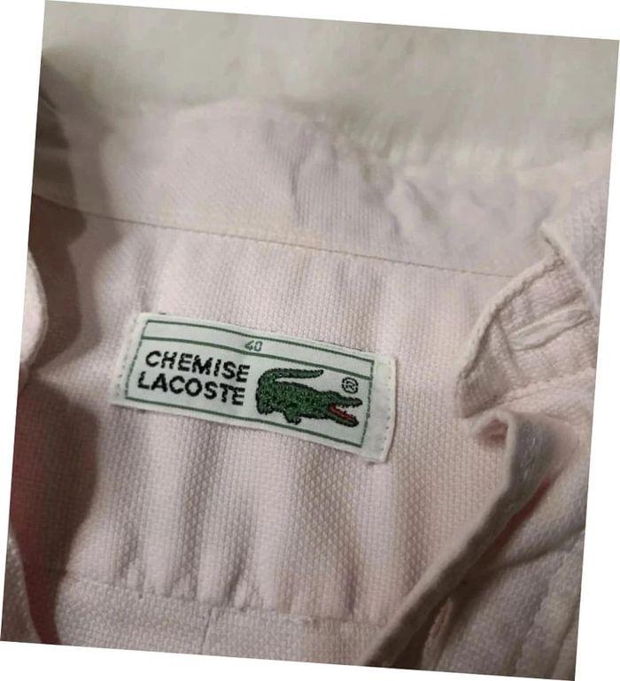 Chemise Lacoste vintage rose taille 40 dernier prix jusqu'à dimanche - photo numéro 4