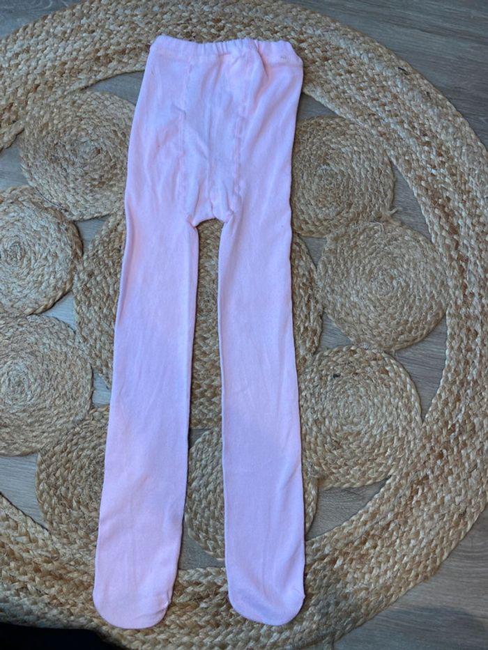 Collant rose clair taille 5-7 ans en coton - photo numéro 5