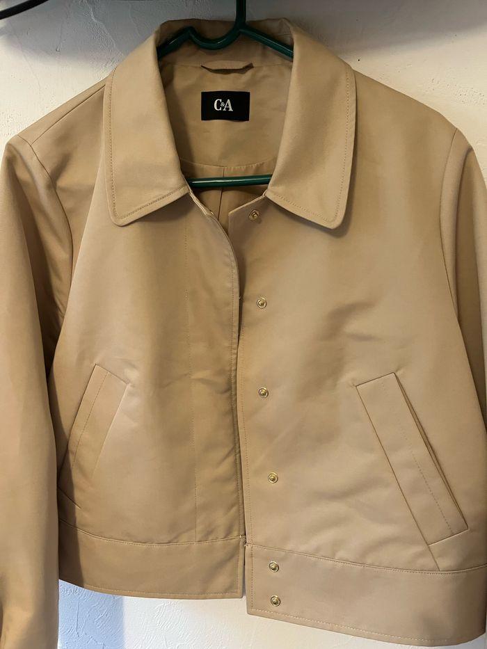 Veste blouson Camel beige, taille 44 CA - photo numéro 5