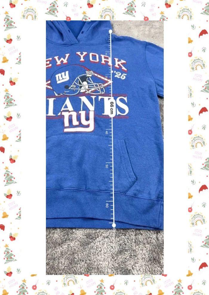 👕 Sweat à capuche Veste University Rare Vintage y2k 90s 2000s New York Giants bleu Taille S 👕 - photo numéro 3