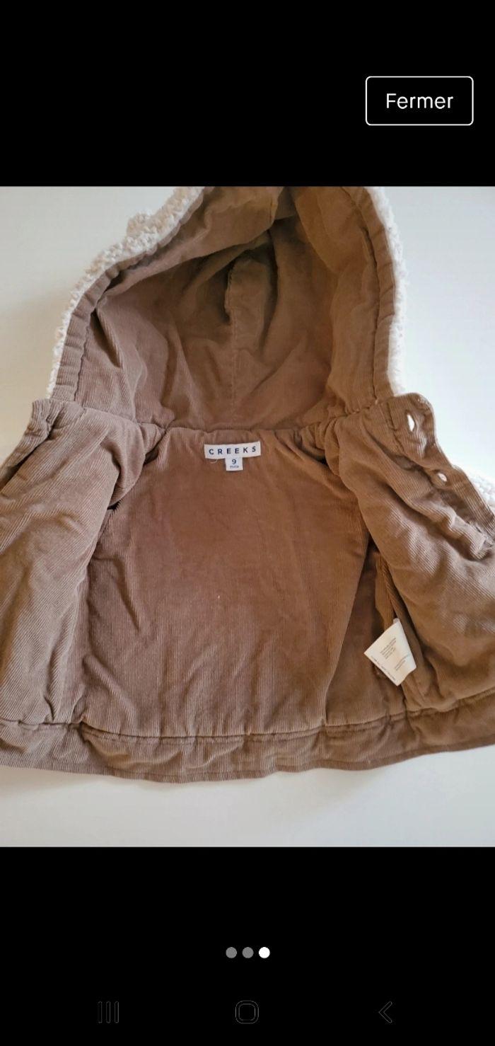 Manteau bébé a capuche  Creeks - photo numéro 3