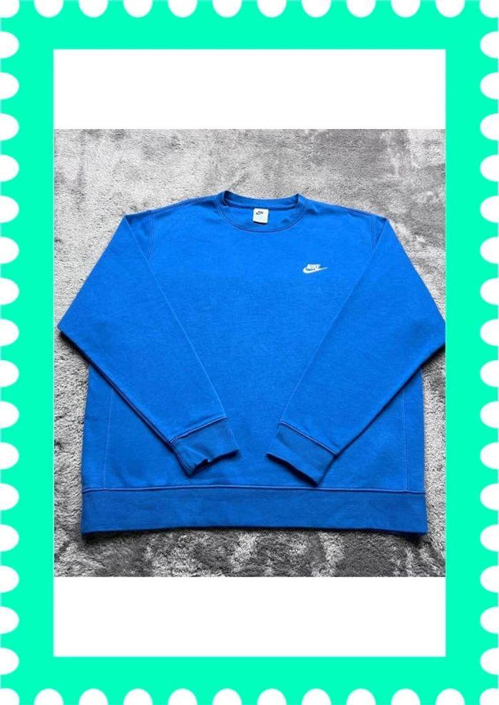 👕 Sweat à capuche Nike logo Brodé Bleu Taille XL 👕 - photo numéro 1