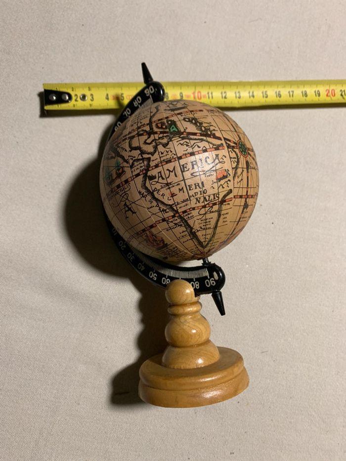 Jouet en bois vintage mappemonde - photo numéro 3