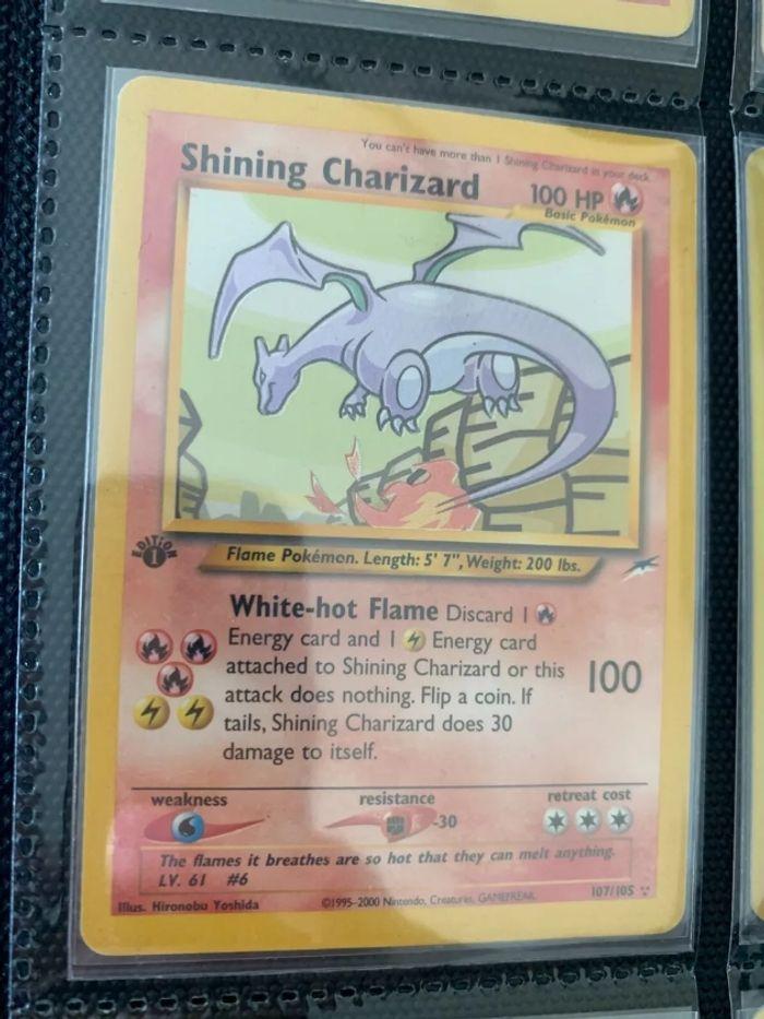 Shining Charizard Pokémon Holo 107/105 - photo numéro 1