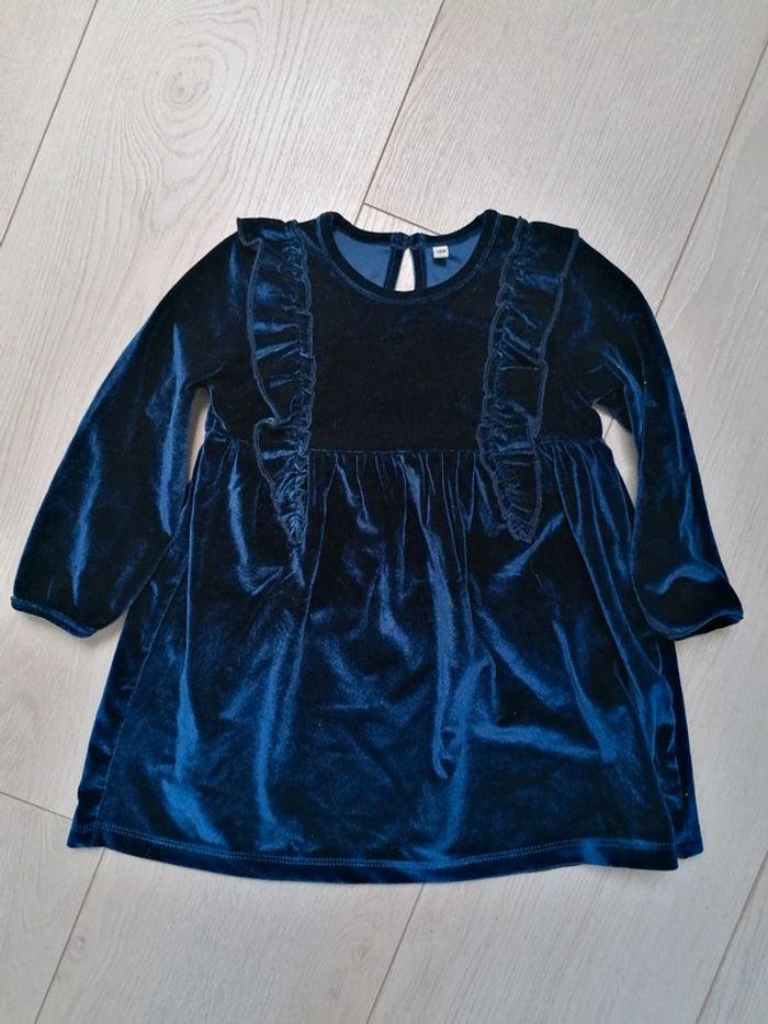 Robe velour bleu 18 mois - photo numéro 1