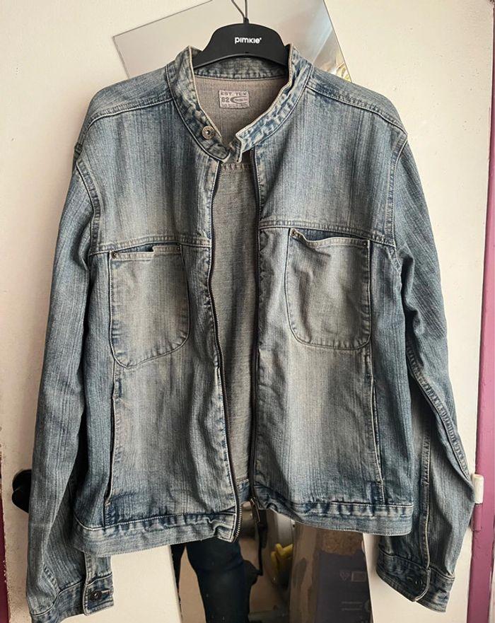 Veste en jeans effet délaver en L - photo numéro 1