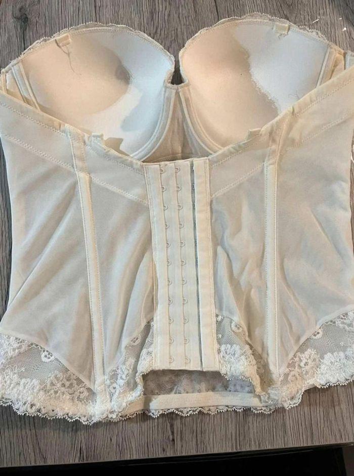 Bustier  guêpière femme  95B Promise blanc - photo numéro 3