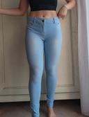 Pantalon jegging bleu clair Cache Cache