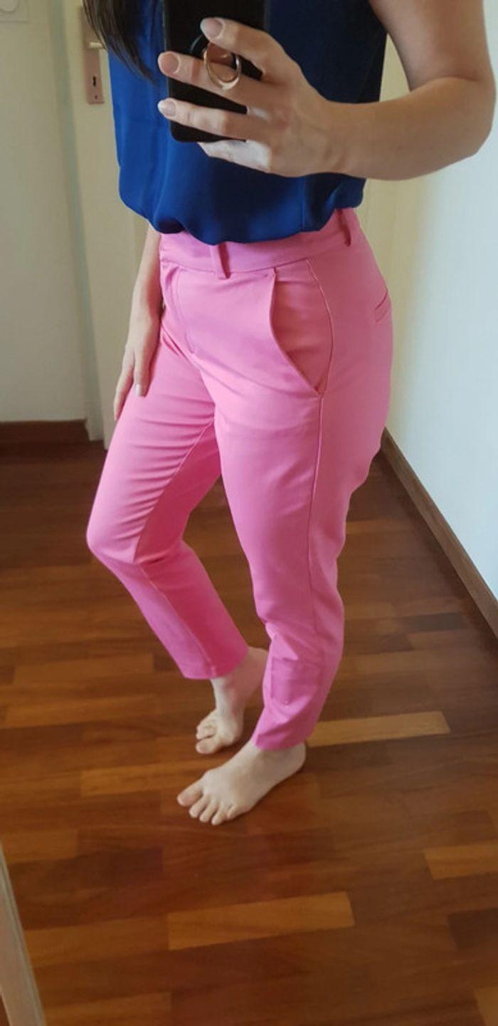 Pantalon habillé H&m rose - photo numéro 1