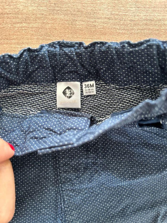 Short bleu marine à pois - photo numéro 3