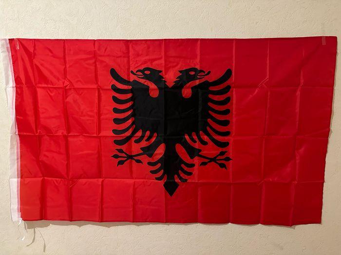 Grand drapeau Albanie 90x150cm NEUF 🇦🇱