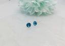 Boucles d'oreilles strass bleu en zirconium