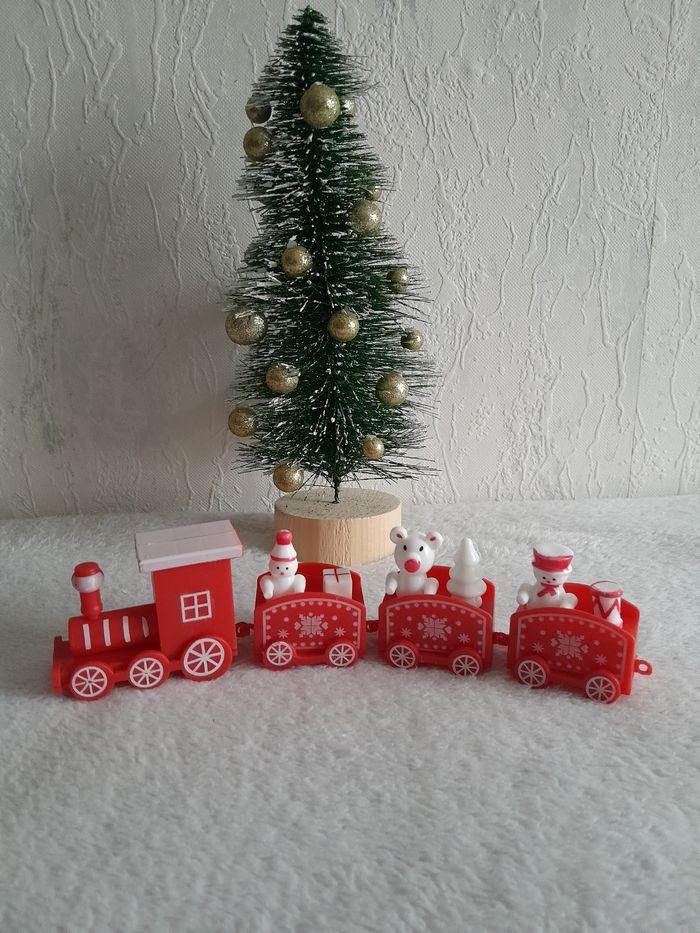 Petit train décoration Noël Rouge - photo numéro 1