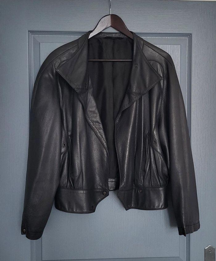 Veste en cuir très souple noire Cosein Taille 40 - photo numéro 1