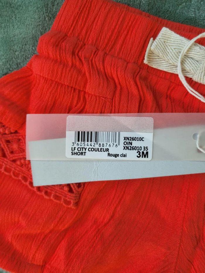 Short IKKS neuf 3 mois rouge orangé - photo numéro 10