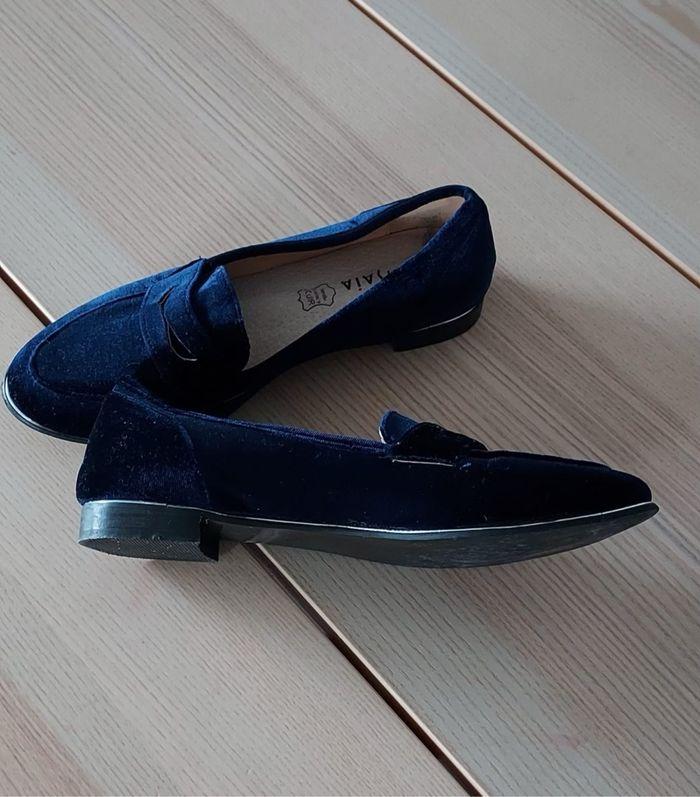 Mocassins bleu marine tissaia taille 40 - photo numéro 2