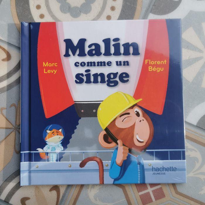 Livre MALIN COMME UN SINGE de MARC LEVY et FLORENT BEGU HACHETTE JEUNESSE neuf