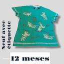 🚨 offre  CHICCO t shirt garçon 12 mois vert neuf /ninõ12meses/menino12meses🚨