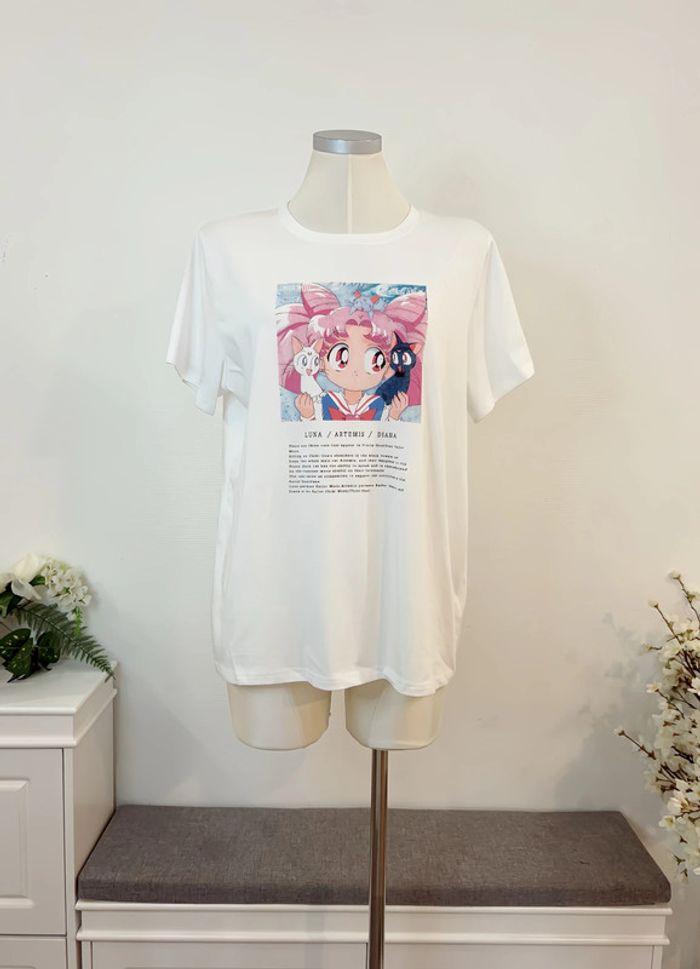 T-shirt Oversize Cute Kawaii Sailor Moon - photo numéro 3