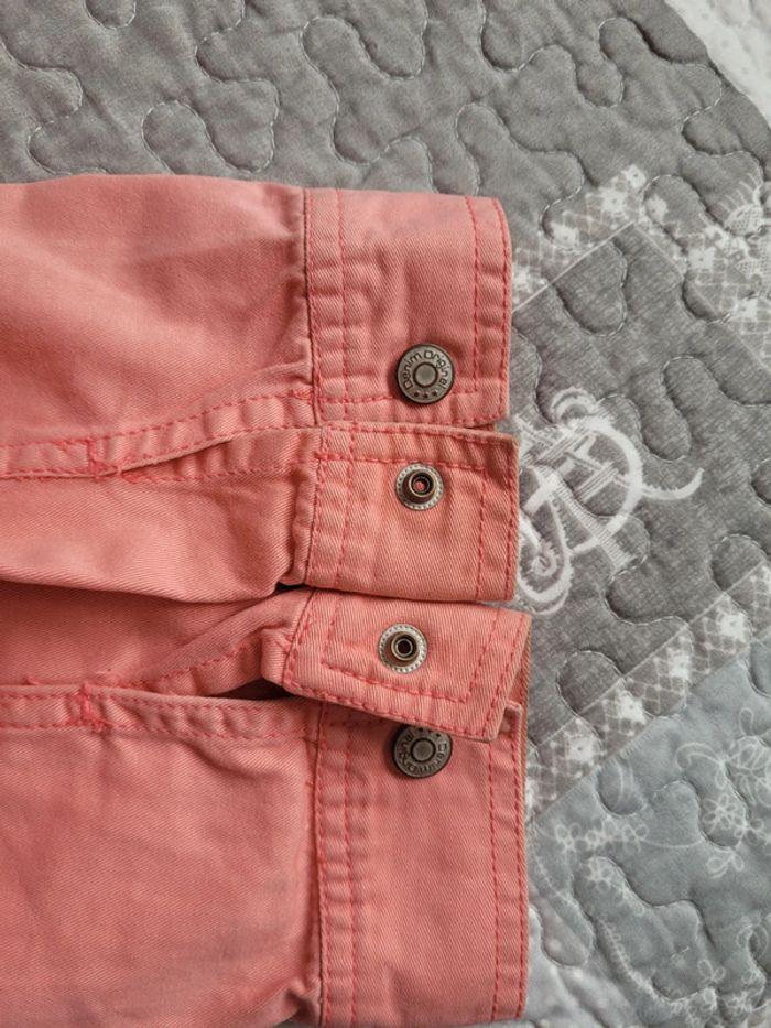 Veste en jean rose/ orange/ corail, taille 6 ans - photo numéro 6