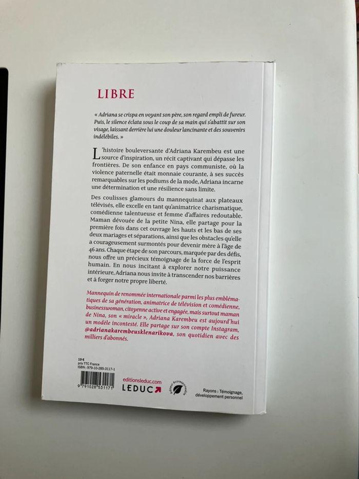 Livre « Libre » Adriana Karembeu - photo numéro 2