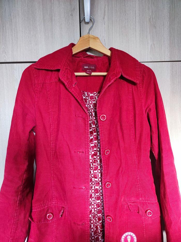 Manteau long rouge customisé 36 h&m - photo numéro 4