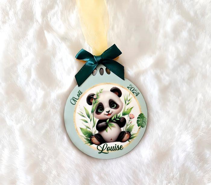 Boule de Noël personnalisée pandas