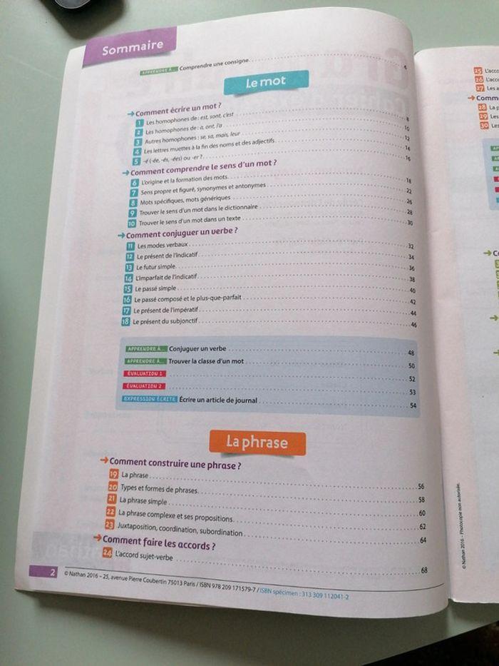 Cahier d'exercices grammaire 5e - photo numéro 3