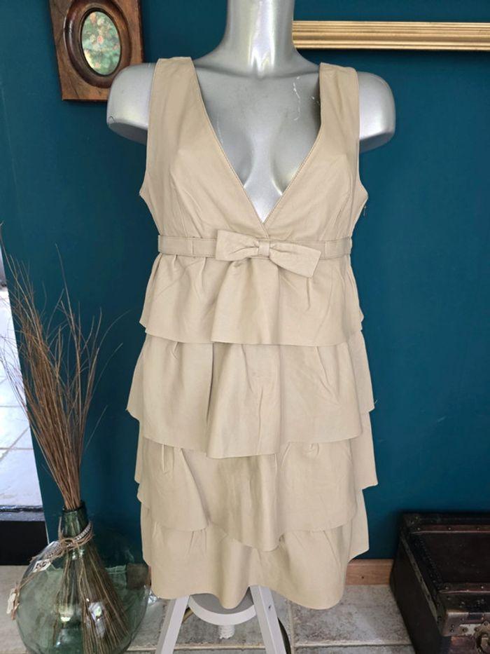 Jolie  robe  cuirs beige Taille M veritable cuirs  vintage🧥👗 - photo numéro 9