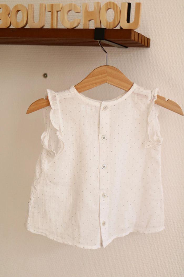 Blouse blanche, Bout'chou, 9 mois - photo numéro 3