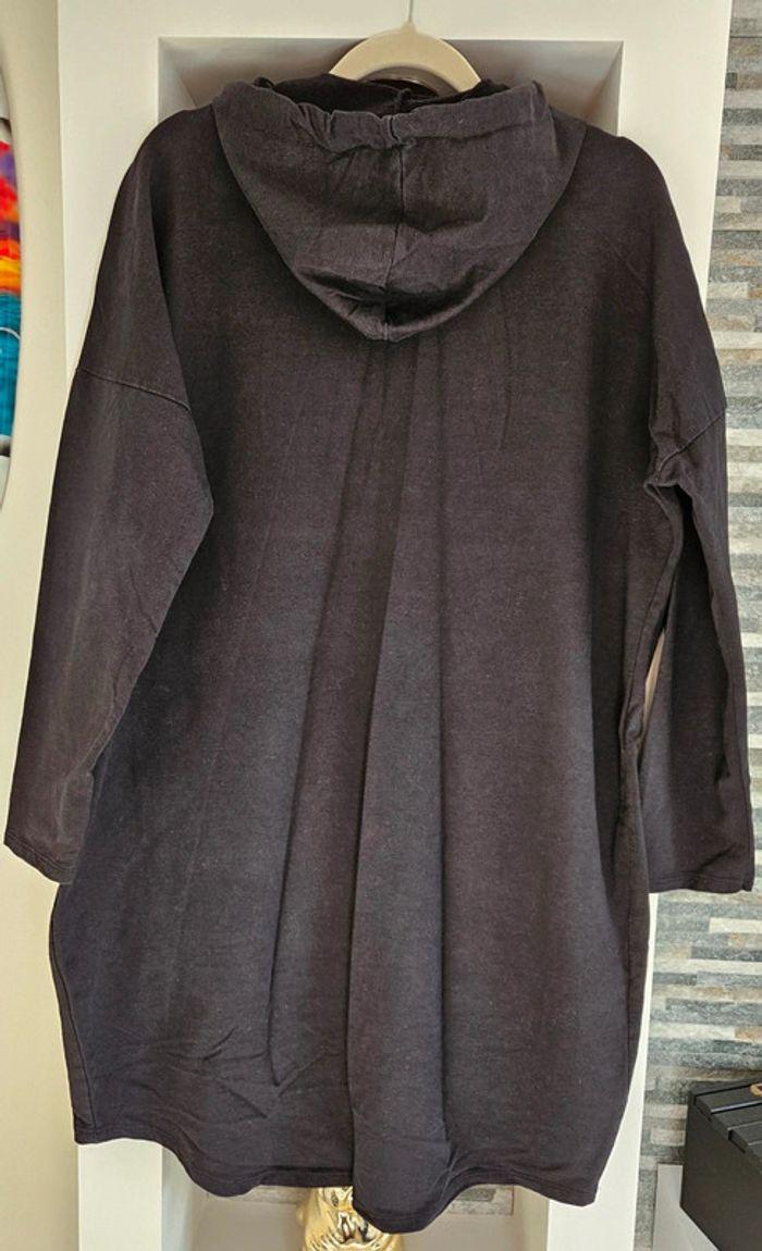 Robe pull,robe pour femme, robe casual, noir, blooshop-38M - photo numéro 2