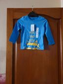 Tee shirt longue manche  bleu taille 3 ans