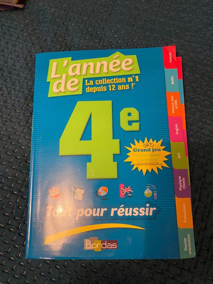 Livre collège L’année de 4 e tout pour réussir Bordas - photo numéro 1