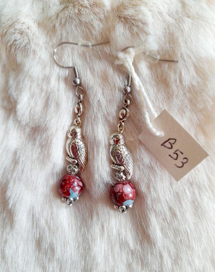 Boucles d'oreilles hiboux ethnique hippie bohème elfique médiéval angélique