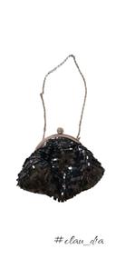 Pochette fête strass noir - bolso lentejuelas nuevo