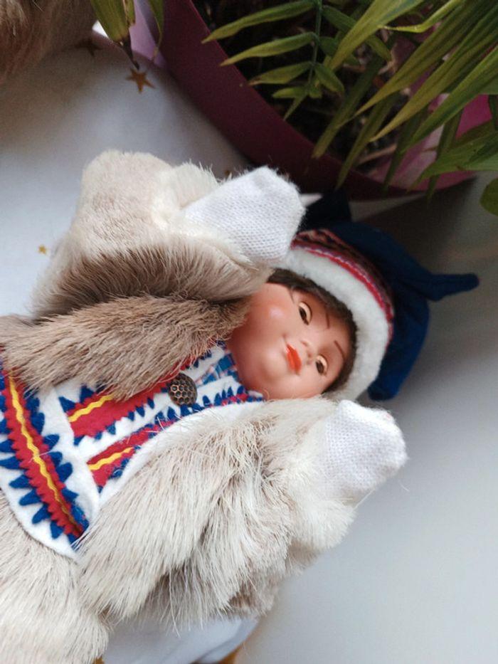 Poupée doll ethnique traditionnelle traditionnel esquimaux eskimo Alaska inuite fille garcon - photo numéro 17