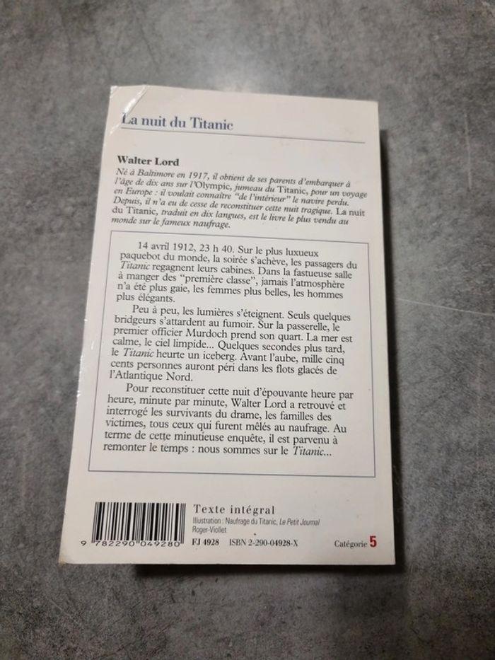 Livre "La nuit du Titanic" - Récit témoignage (1998) - photo numéro 5