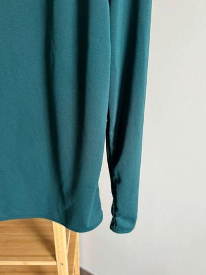 Blouse Mango verte épaulettes Taille S - photo numéro 6