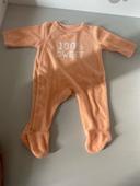 Pyjama manches longues bébé fille 1 mois