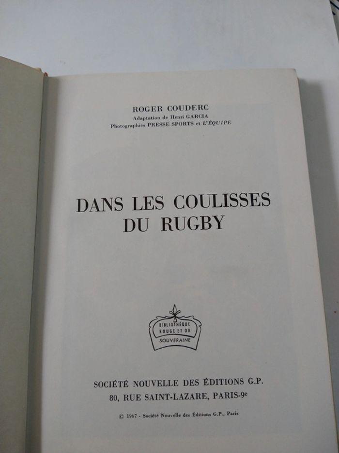 Livre "Dans les Coulisses du Rugby - photo numéro 1