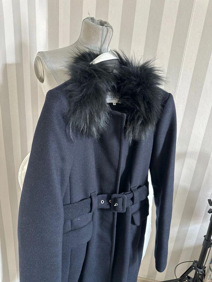 Manteau Claudie Pierlot T:40 bleu marine - photo numéro 2