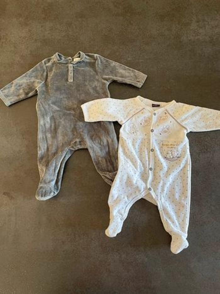 Lot de 2 pyjamas garçon 3 mois DPAM et sergent major - photo numéro 1