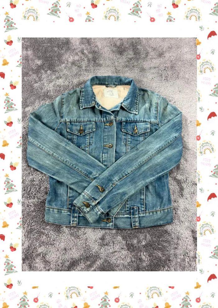 👕 Veste en Jeans vintage y2k Bleu Clair Taille S 👕 - photo numéro 1