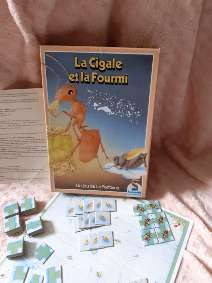 100 % complet jeu vintage la cigale et la fourmi schmidt international - photo numéro 1