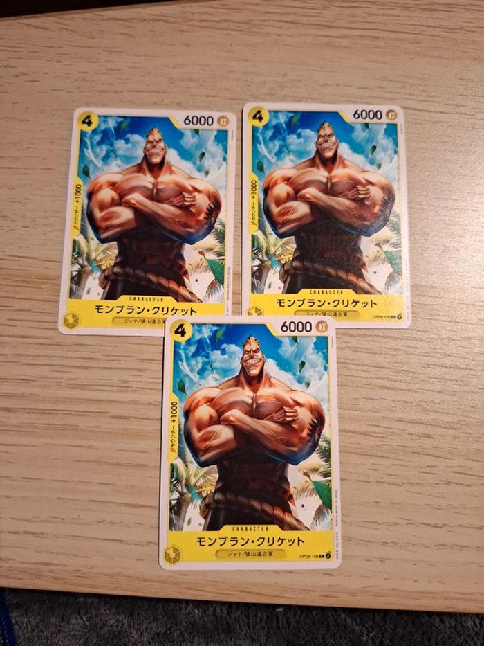 Lot de 3 cartes one piece op08 108