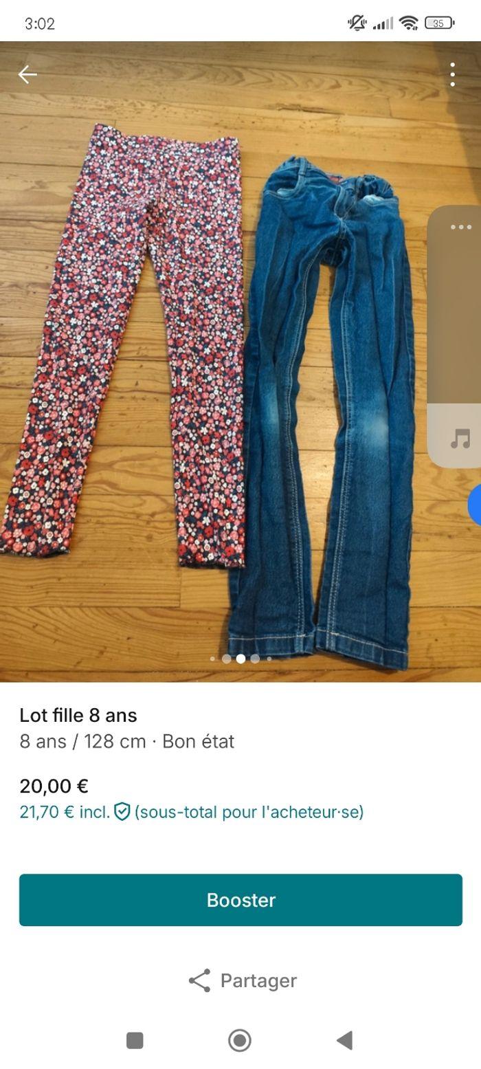 Lot pantalon 8 ans - photo numéro 2