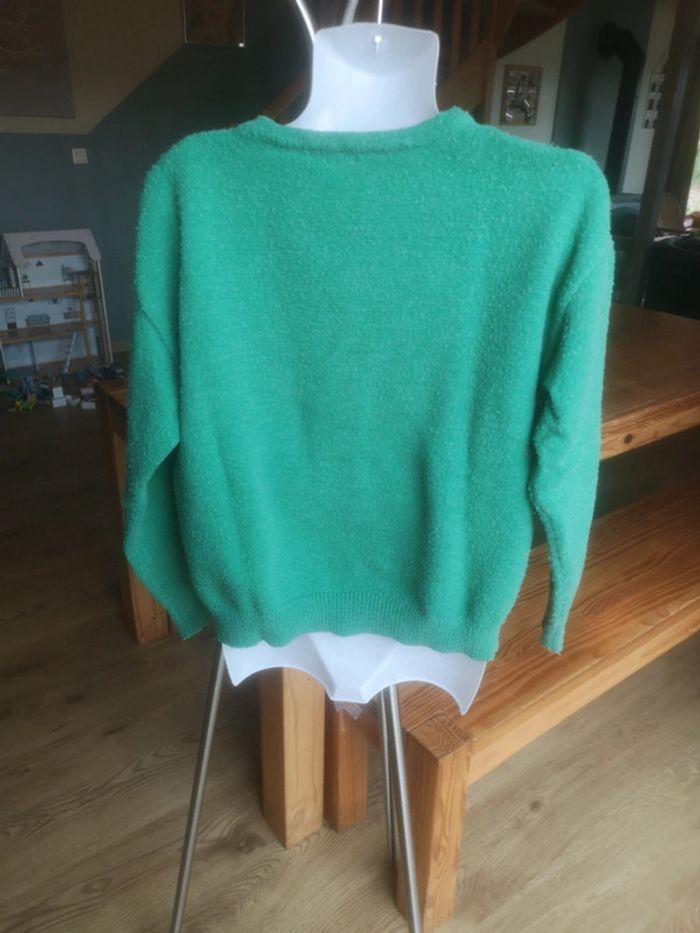 Pull laine vert Cœur blanc Lili et Lola - photo numéro 5