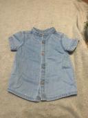 Chemise en jean manche courte