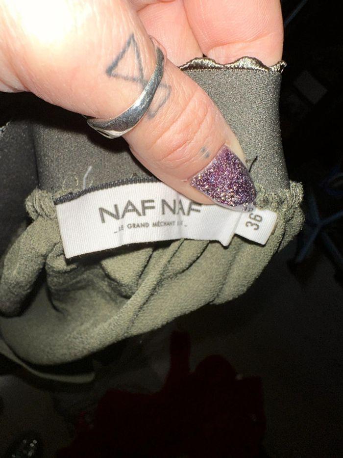 Jupe kaki, Naf-Naf, taille 36 taille élastique - photo numéro 4